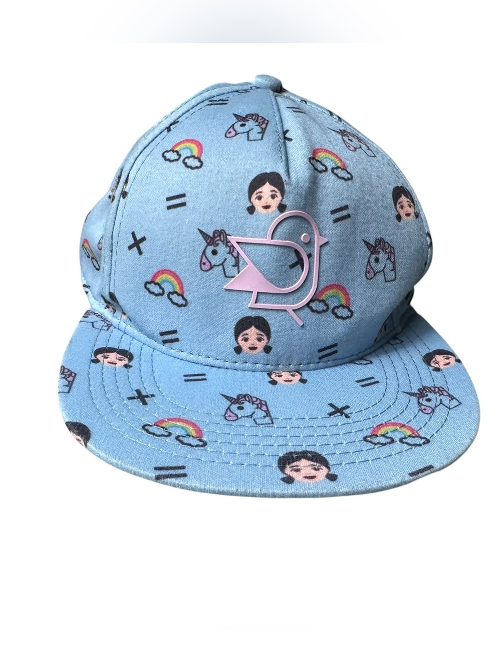 Birdz Children's Hat‎ The Magic is On Print Unicorns Rainbows Cotton Size 2-5